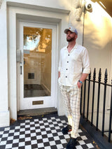 Checked Cotton Trousers