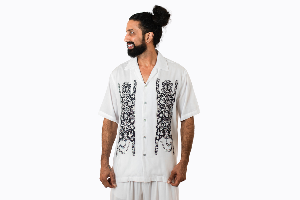 Oversized Floral Tiger Shirt