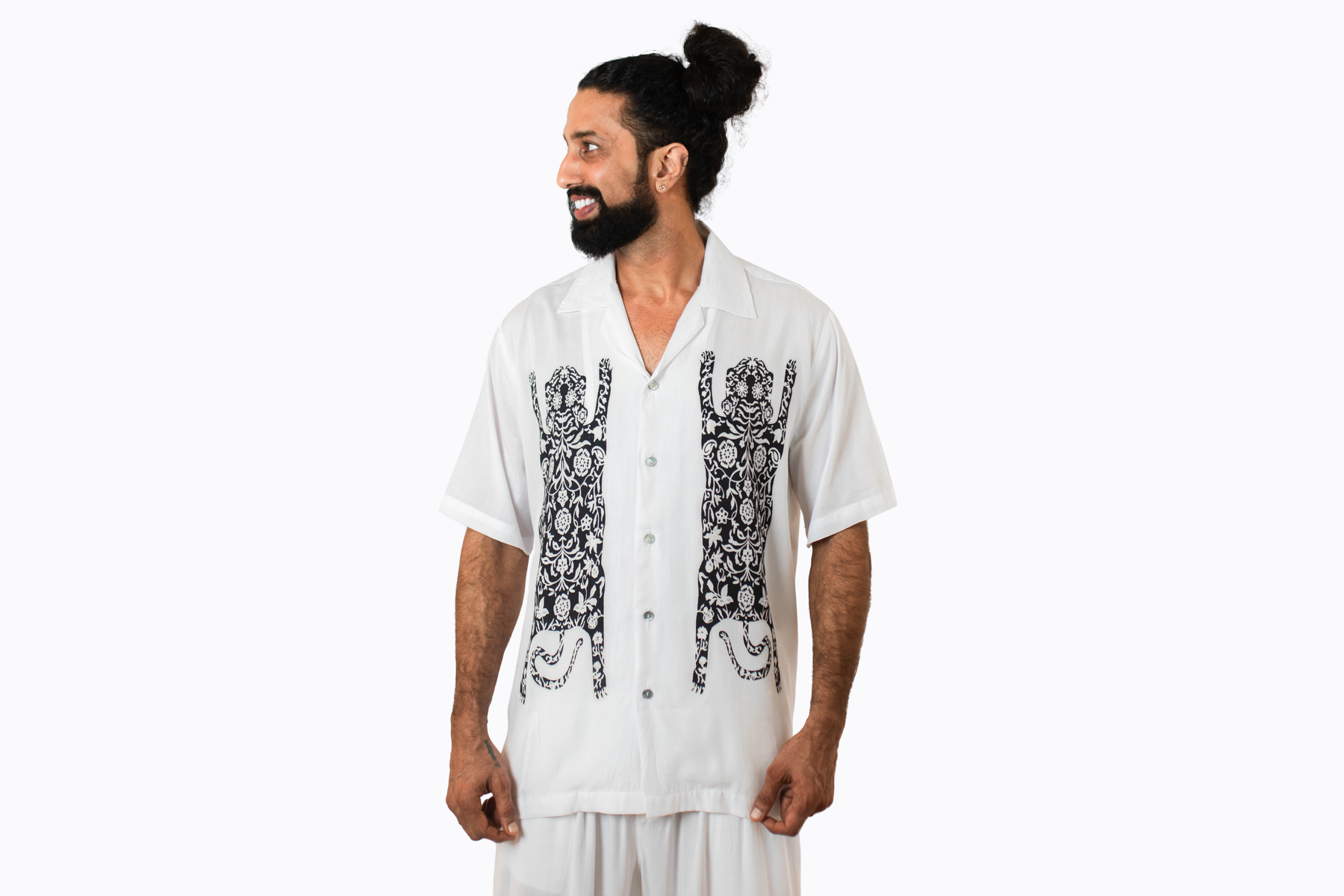 Oversized Floral Tiger Shirt