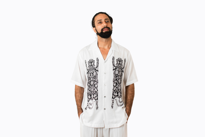 Oversized Floral Tiger Shirt