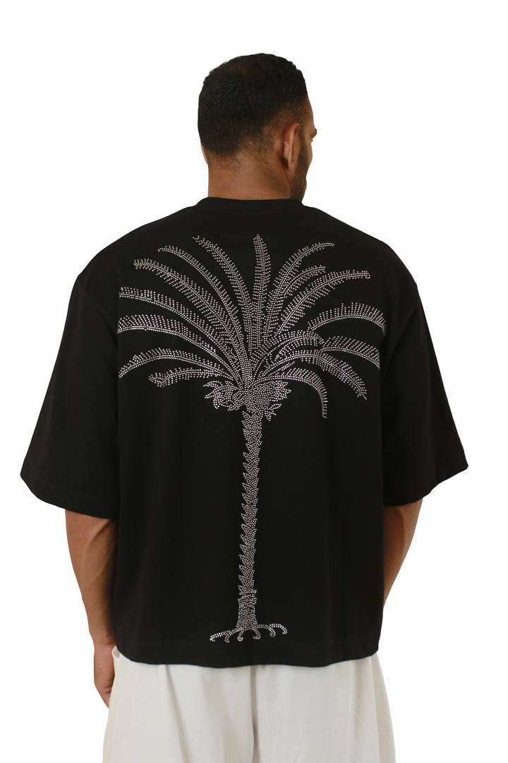 T-Shirt - Palm Rhinestone