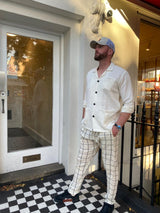 Checked Cotton Trousers