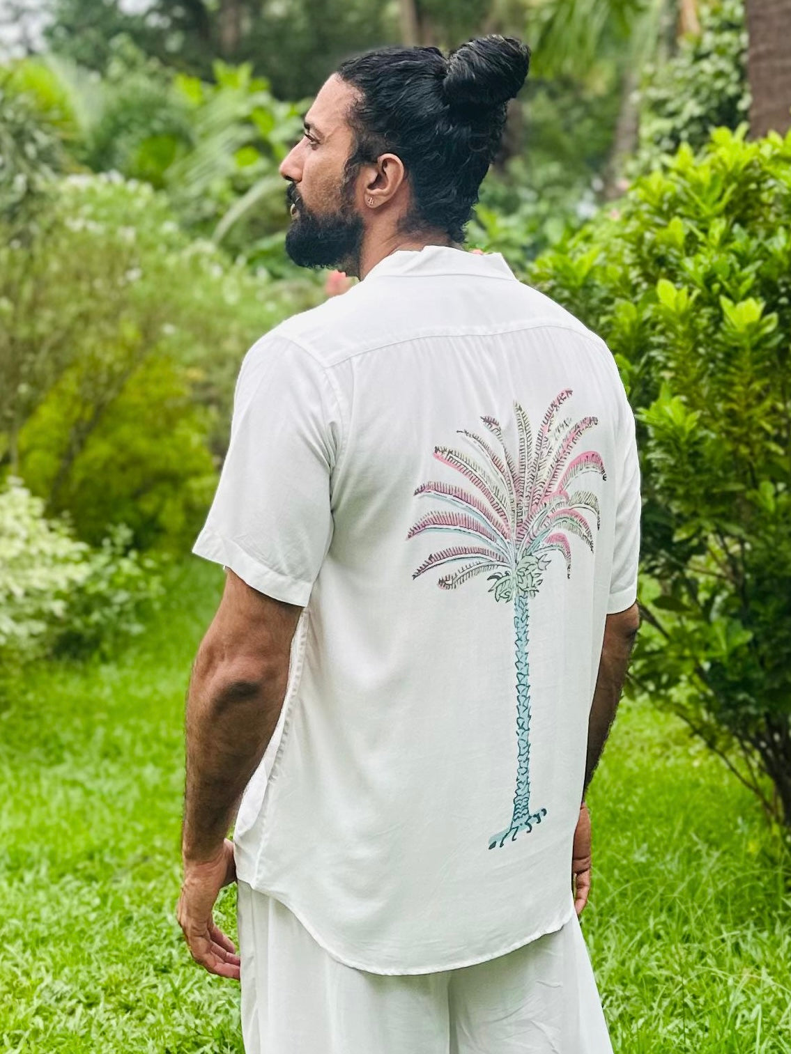 Palm Oversized Modal Digital Print Shirt