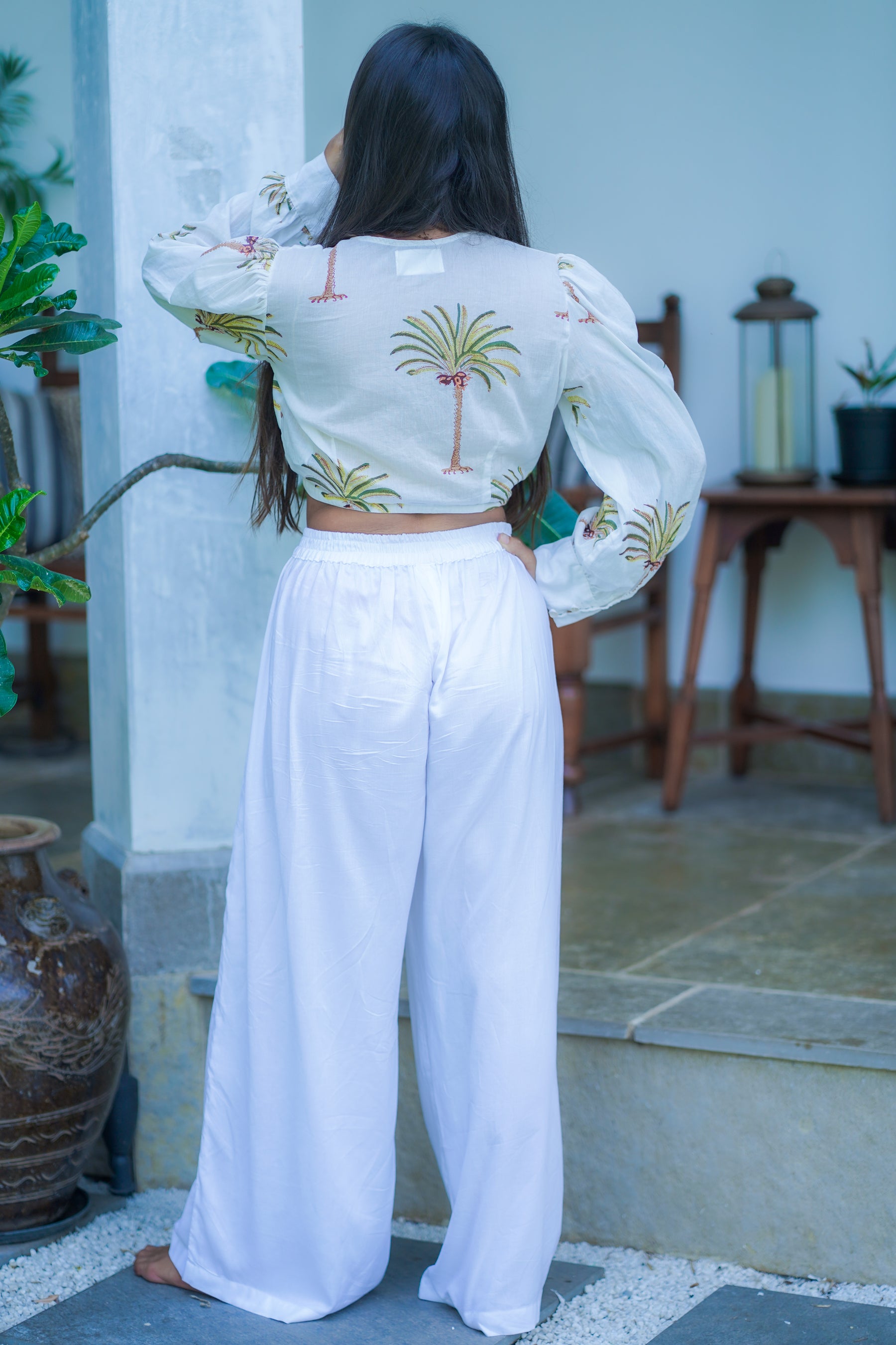 Natural Palm Knot Crop Top