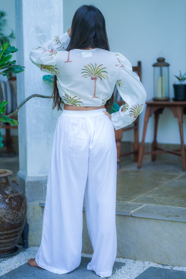 Natural Palm Knot Crop Top